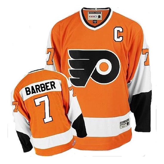 CCM Bill Barber Philadelphia Flyers Throwback Premier Jersey - Orange