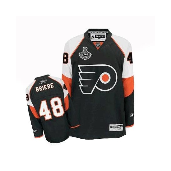 Reebok Danny Briere Philadelphia Flyers Premier Third Jersey with Stanley Cup Finals - Black