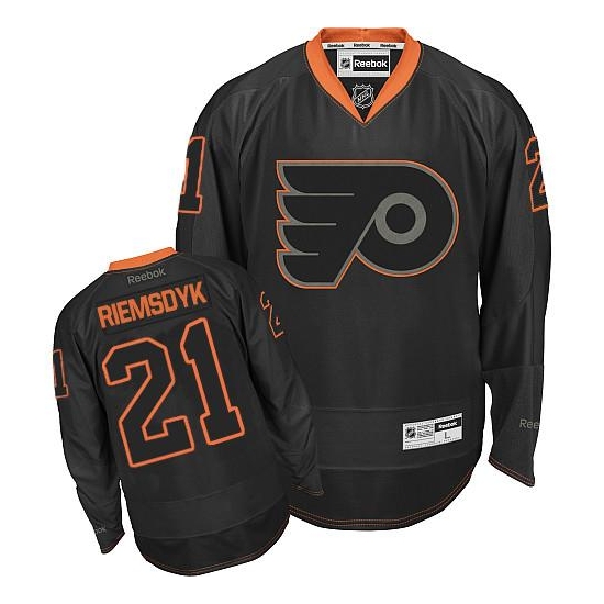 Reebok James van Riemsdyk Philadelphia Flyers Authentic Jersey - Black Ice