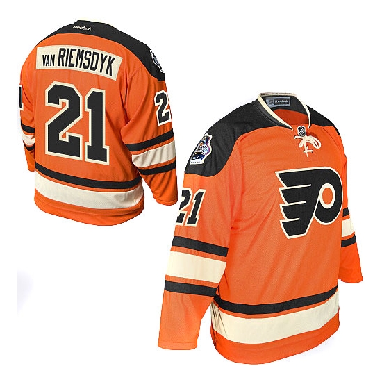Reebok James van Riemsdyk Philadelphia Flyers Official 2012 Winter Classic Premier Jersey - Orange