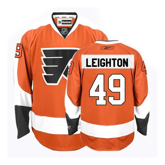 Reebok Michael Leighton Philadelphia Flyers Premier Home Jersey - Orange