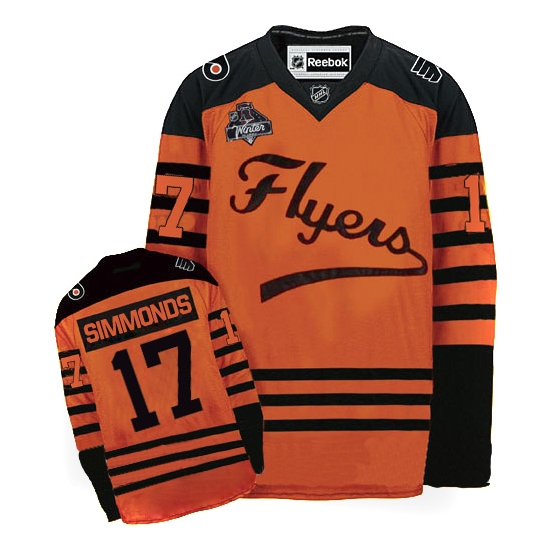 Reebok Wayne Simmonds Philadelphia Flyers Authentic 2012 Winter Classic Jersey - Orange