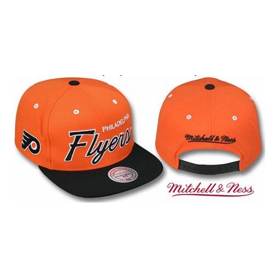 Mitchell and Ness NHL Philadelphia Flyers Stitched Snapback Hats Orange