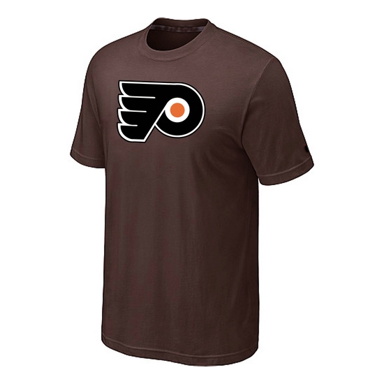 Philadelphia Flyers Mens Team Logo Short Sleeve T-Shirt - Brown