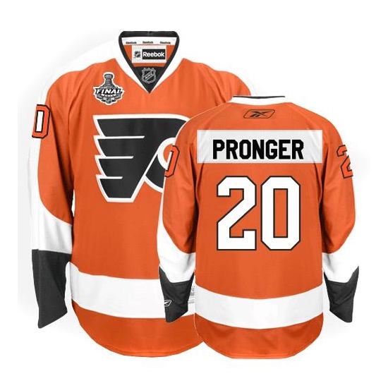 Reebok Chris Pronger Philadelphia Flyers Premier Home Jersey with Stanley Cup Finals Patch - Orange