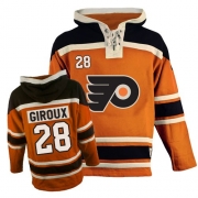 Claude Giroux Philadelphia Flyers Old Time Hockey Sawyer Hooded Sweatshirt Authentic Jersey - Orange