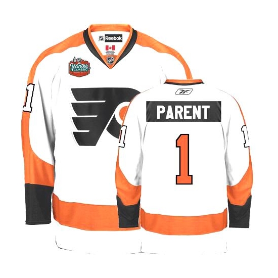Reebok Bernie Parent Philadelphia Flyers Premier Winter Classic Jersey - White
