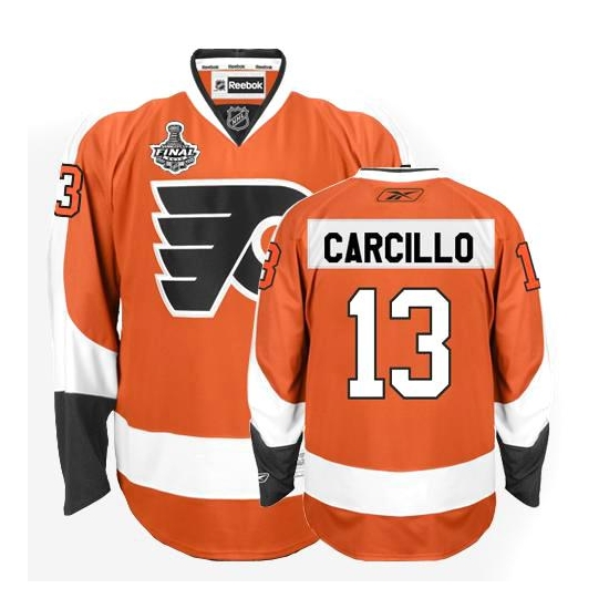 Reebok Daniel Carcillo Philadelphia Flyers Premier Home Jersey with Stanley Cup Finals Patch - Orange